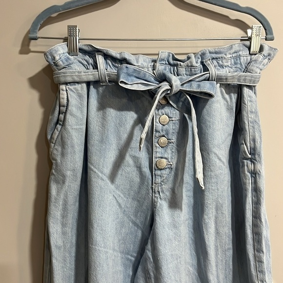 Loft paper bag  jeans with ties - Picture 2 of 7